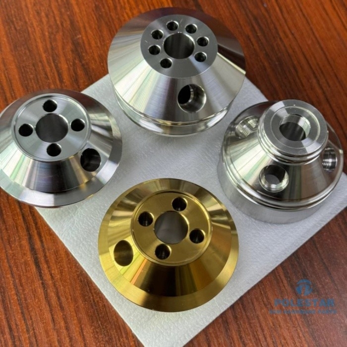 C36000 Nickel Plated Brass CNC Machined Showerhead Adapters Rapid Prototypes