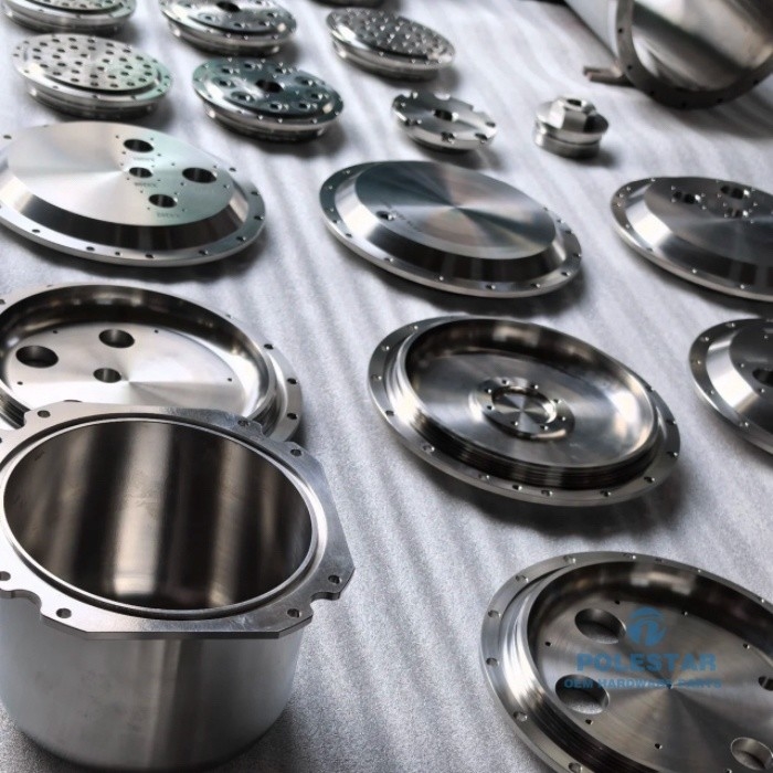 Polished CNC Custom Precision Parts Titanium Laser Cutting Machines Components