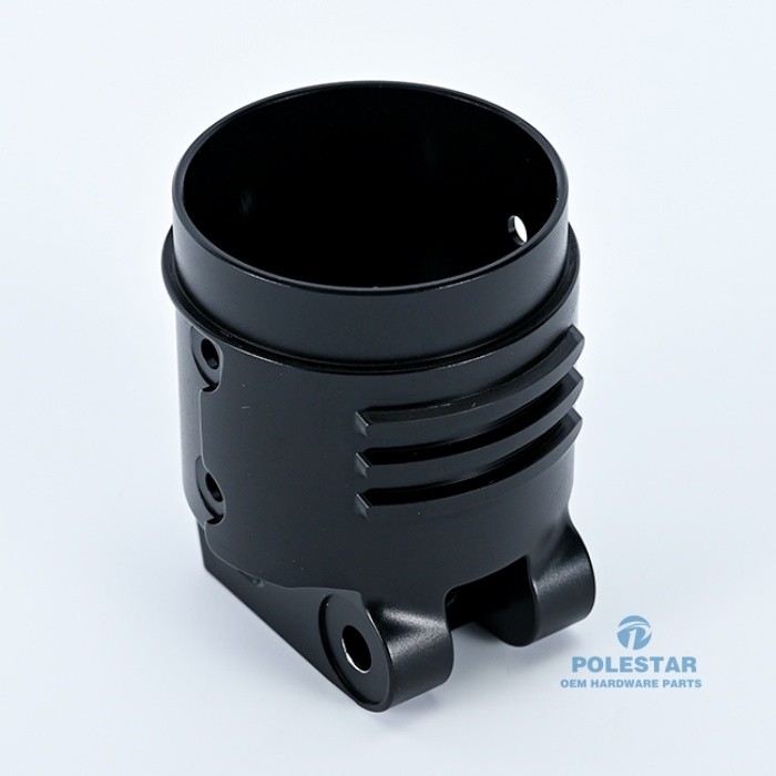 Scooter Shock Absorber Connecting Sleeve CNC Turned Aluminum Black Anodized