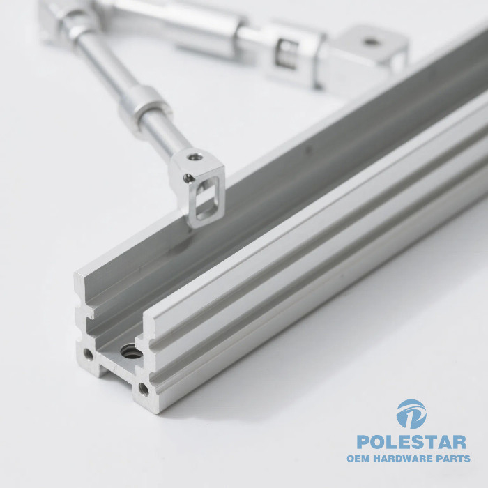 CNC Machining Aluminum 7075 Robotic Arms Guide Rail Grooves In Assembly Lines